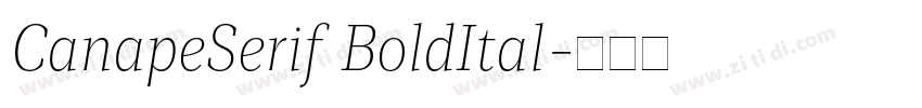 CanapeSerif BoldItal字体转换